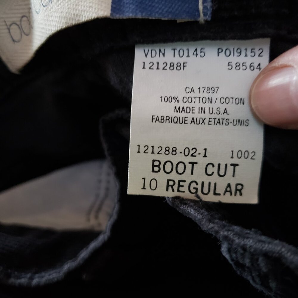 Black Boot Cut Gap Cords View 4
